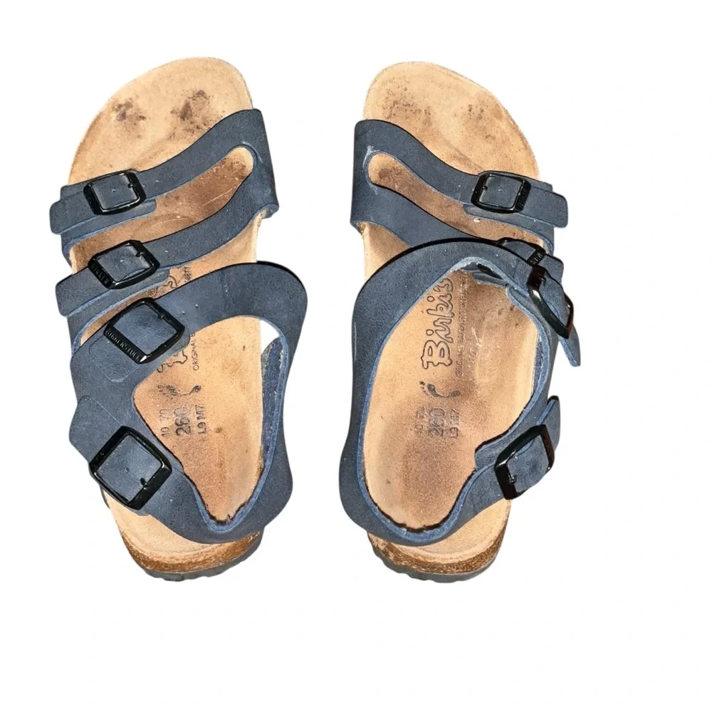 Birki's by Birkenstock Ellice Slingback Sandals Blue 3 Strap Comfort Womens 9
